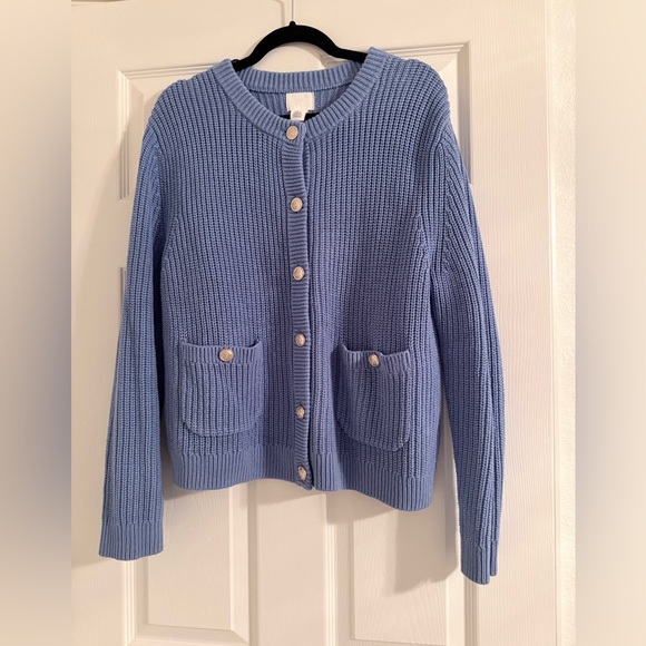 H&M Sweaters - H&M Blue Knit Cardigan with Pockets